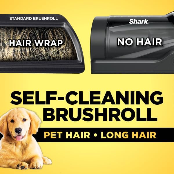 Shark Lift-Away Upright Vacuum - PowerFins & Self-Cleaning Brushroll | Anti-Allergen Technology, Eggplant