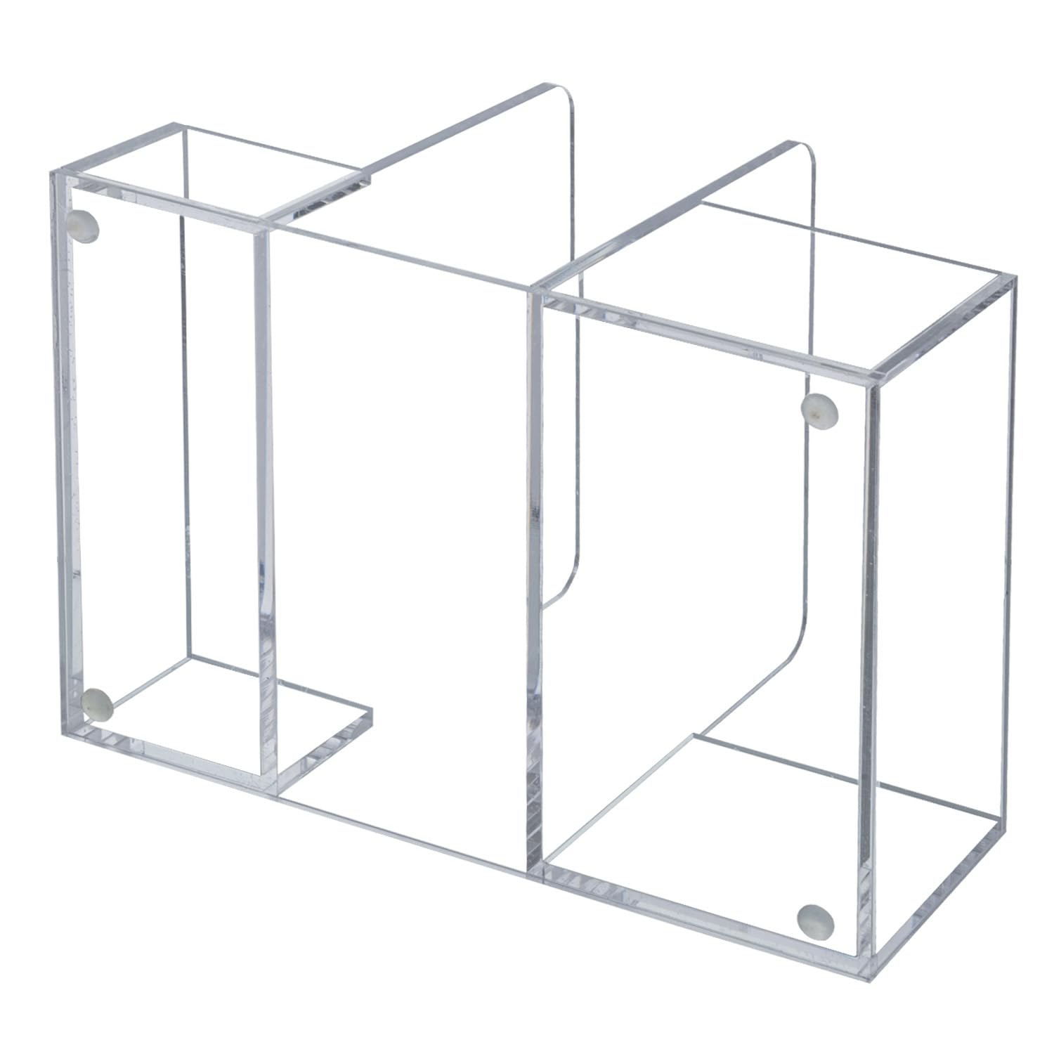 MyGift 2-in-1 Acrylic Napkin Holder with Salt and Pepper Shakers, Metal Vintage Scrollwork Dinner Table Paper Towel Condiment Holder with Rustic Solid Wood Base (Premium Clear Acrylic)