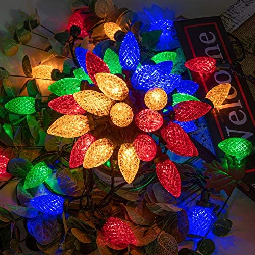 AWQ 200LED 146.9 ft Multicolor C9 Christmas Lights String Lights – 8 Modes, Timer, Extendable (Multicolor) 200LED