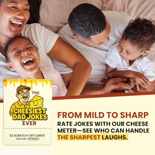 Funny Dad Joke Scratch-Off Cards Gift Set for Family & White Elephant