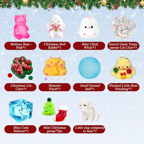 24-Day Squishy Advent Calendar - Fidget Toy Christmas Countdown Box