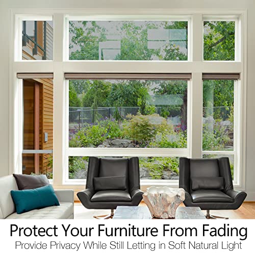 One Way Window Privacy Film - Mirror Glass Tint, 17.5in x 6.5ft, UV Blocking & Heat Control