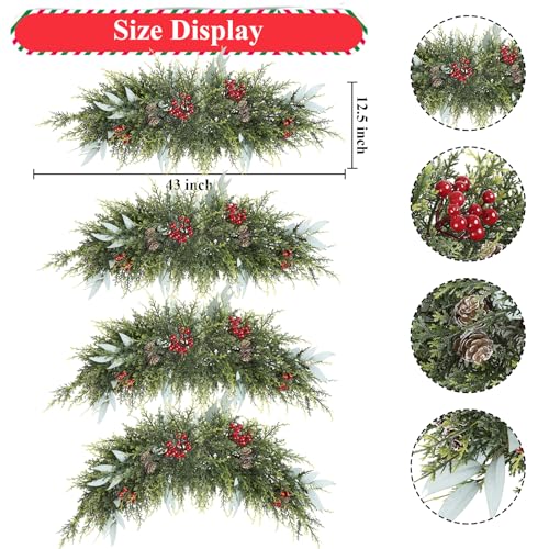 U'Artlines Green Artificial Christmas Swag Door Decoration 27.5"