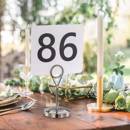 50-Piece Plastic Table Numbers 1-50, Double-Sided Event Place Cards