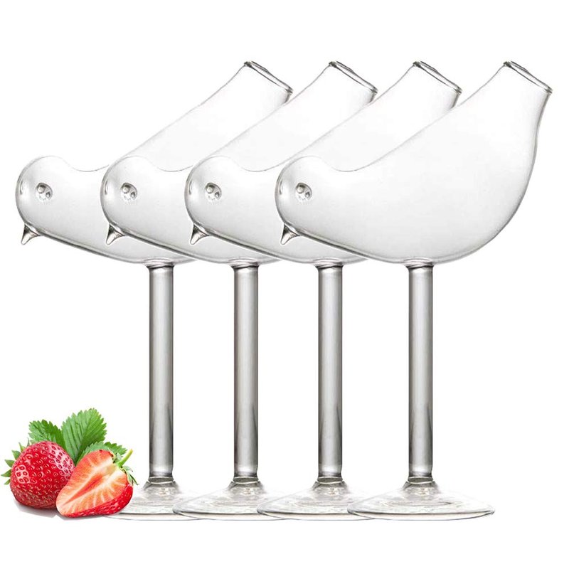 Cocktail Glass - Creative Bird Design Cocktail Glass, 150ml Individuality Glass Goblet (4)