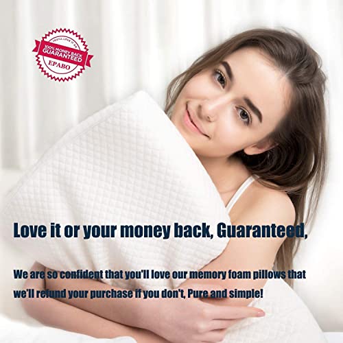 Ergonomic Memory Foam Pillow for Neck Pain Relief - Firm Queen Size