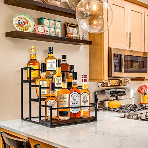 3-Tier Coffee Syrup Organizer Rack for 12 Bottles - Countertop Stand