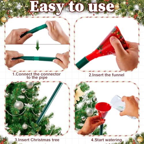39.3" Christmas Tree Watering Funnel & Long Tube System for Live Trees