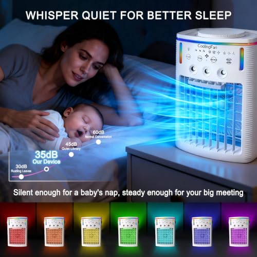 4-in-1 Portable Air Conditioner with 1500ML Tank and Remote