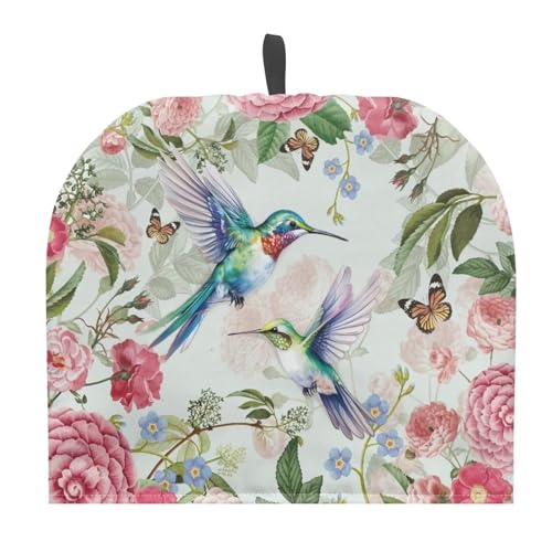 Insulated Tea Cozy for Teapot - Floral Hummingbird Kettle Warmer Cover