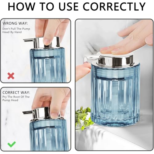 4-Piece Glass Bathroom Accessory Set - Soap Dispenser and Organizer