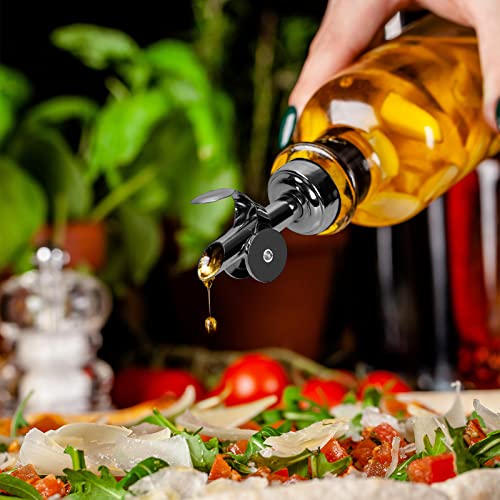WAFJAMF Black Stainless Steel Olive Oil Pourer Spout with Self-Closing Design