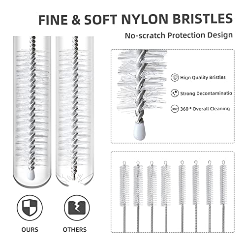 Straw Cleaner Brush Set - 8-Piece Long Cleaning Brushes for Straws, Bottles & Feeders