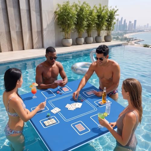 31.5-inch Floating Mahjong & Poker Game Table for Pool and Hot Tub