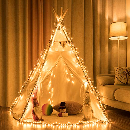 AWQ 500LED 49ft Christmas String Lights Warm White with Remote