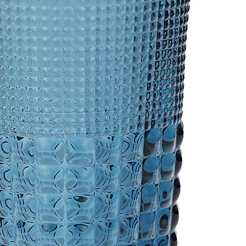 Set of 6 Beaded Iced Beverage Glasses, 15-Ounce, Cornflower Blue