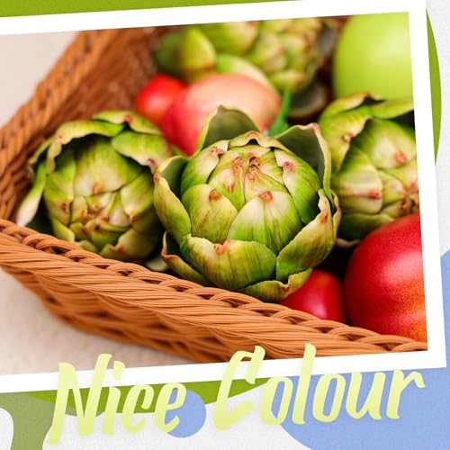 6-Piece Small Artificial Artichokes, Realistic Faux Vegetable Bowl Fillers