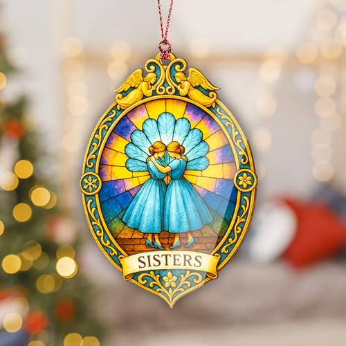 DuduCraft Sister Friendship Ornament – Bestie Xmas Decoration Gift, 2026 Edition