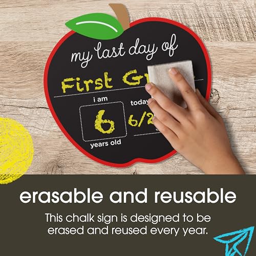 First and Last Day of School Reusable Apple Chalkboard Photo Prop