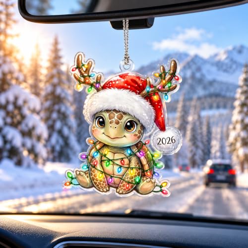 Mailamcraft Sea Turtle Santa Ornament 2026 – Funny Christmas Decorations for Women