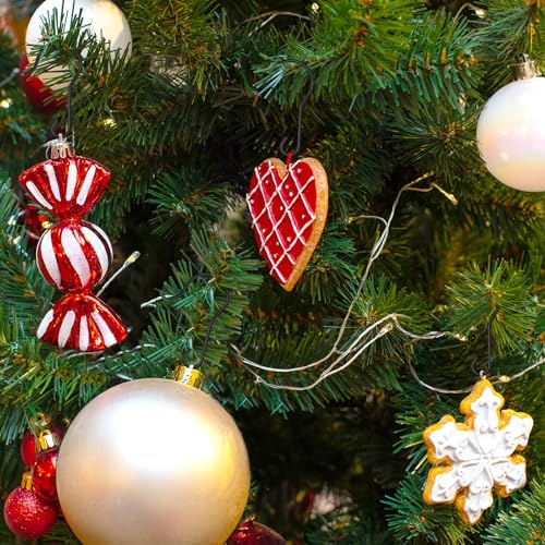 Hotop Black 100 Pieces Christmas Ornament Hooks Metal Wire Tree Hangers