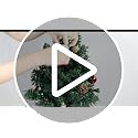 22-Inch Pre-Lit Mini Tabletop Christmas Tree with Ornaments & LED Lights
