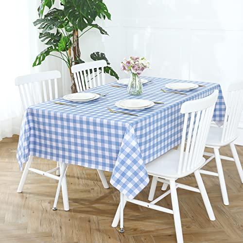Rectangle Waterproof Vinyl Tablecloth, Buffalo Gingham Checkered Table Cover