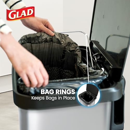20-Gallon Stainless Steel Kitchen Trash Can with Soft Close Lid