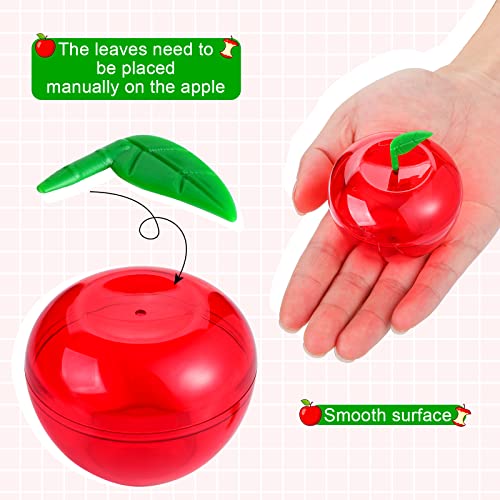 50 Pack Plastic Apple Containers - Cute Party Favor Jars