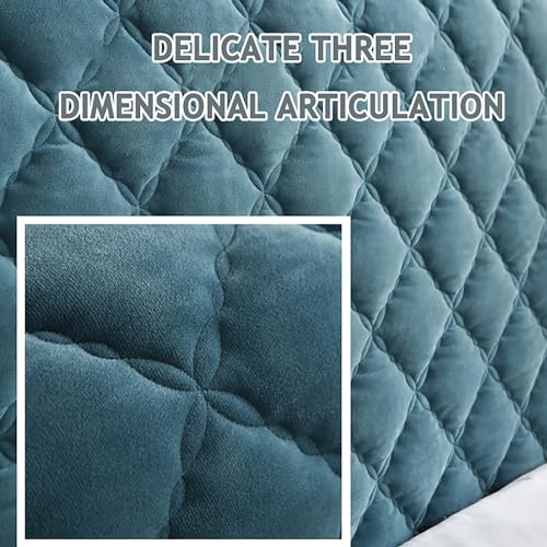 Stretch Velvet Bed Headboard Cover, Washable & Dustproof, Cal King Size