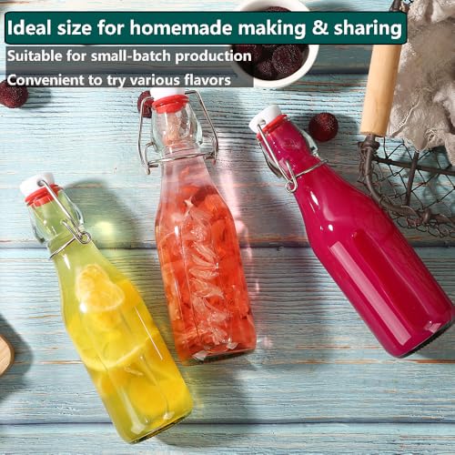 Swing Top Glass Bottles 8.5 oz Flip Top Airtight Bottles 12 Pack