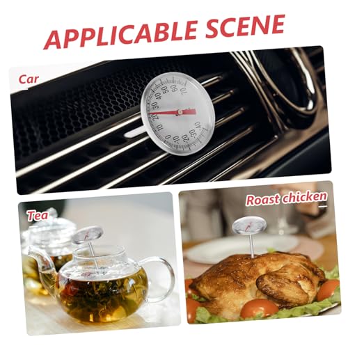 2-Piece Mechanical Car Air Conditioner Thermometer - Battery-Free Design