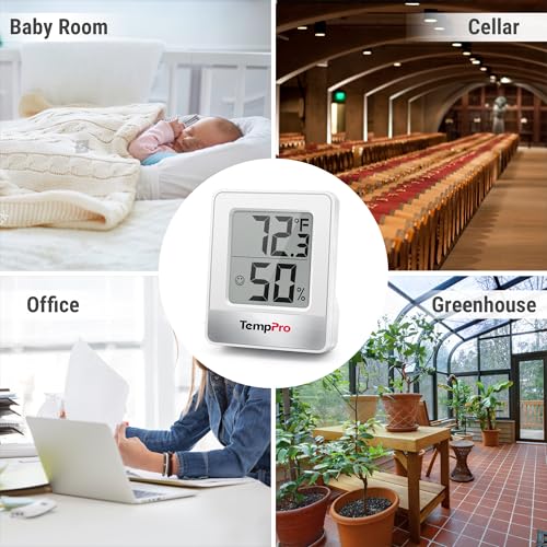 TempPro Digital Indoor Thermometer and Humidity Monitor Hygrometer