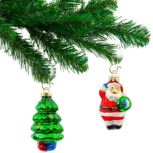 Christmas Ornament Hooks 300 Pack - Gold Metal Hangers for Tree Decorations