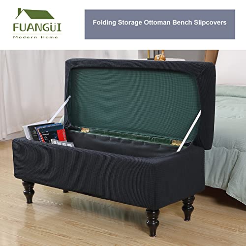 Rectangular Stretch Ottoman Cover - Washable Footstool Protector