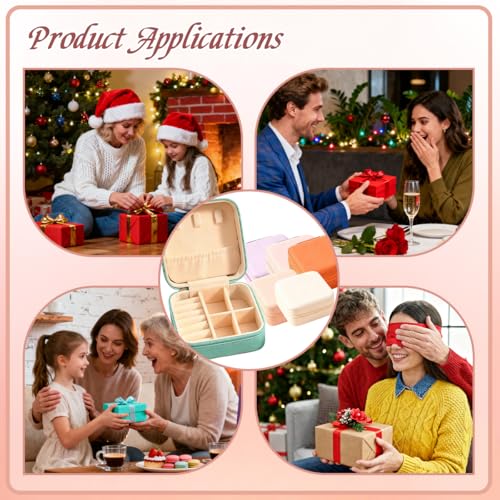 48-Piece Mini Travel Jewelry Case Set - Compact PU Leather Organizer