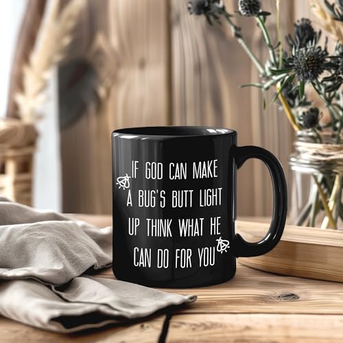 JRTW Black 11oz Funny Christian Mug | Bible Verse Ceramic Coffee Cup