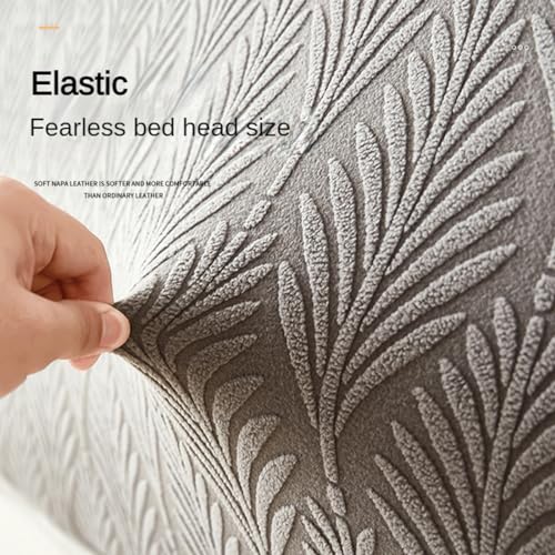 Stretch Headboard Cover for Queen & Cal King Bed - Dark Gray