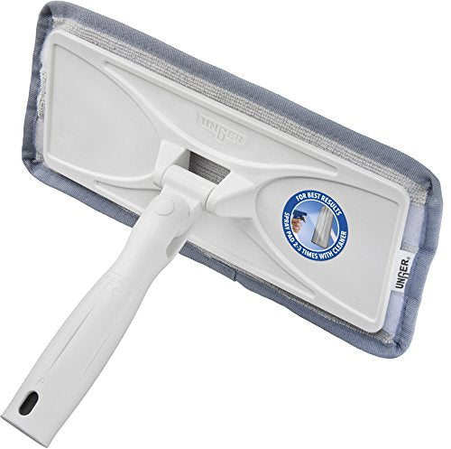 Unger SpeedClean Indoor Window Cleaner, Household Cleaning Supplies, Works with Glass and Natural Cleaners and Solutions, Attracts Dust and Dirt, Reusable Microfiber Pad