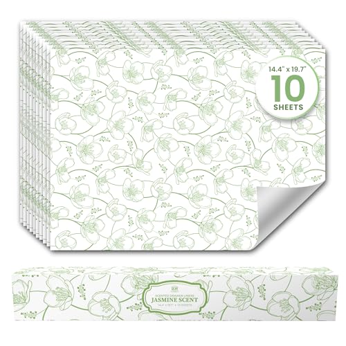 Large Jasmine & Linen Scented Drawer Liners Bundle - 19.7x14.4 Inches