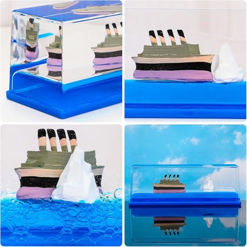 Unsinkable Cruise Ship Liquid Motion Desk Toy & Sensory Fidget Decor