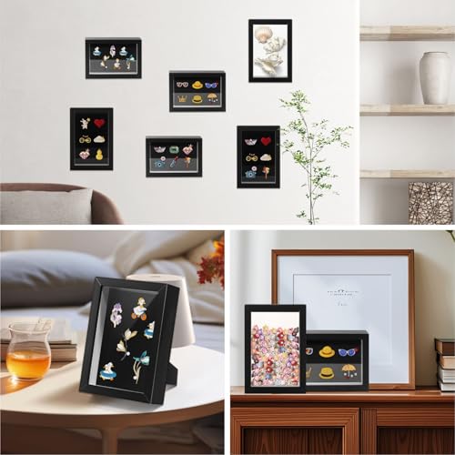 Small Shadow Box Frame for Enamel Pins, Souvenirs and Dried Flowers