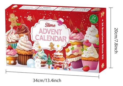 Slime Advent Calendar - 24-Day Christmas Countdown Toy Kit for Kids
