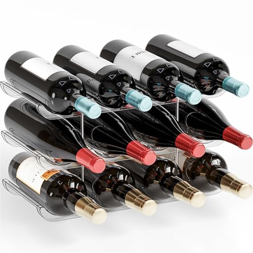 3-Tier Stackable Acrylic Wine Rack Countertop Bottle Organizer