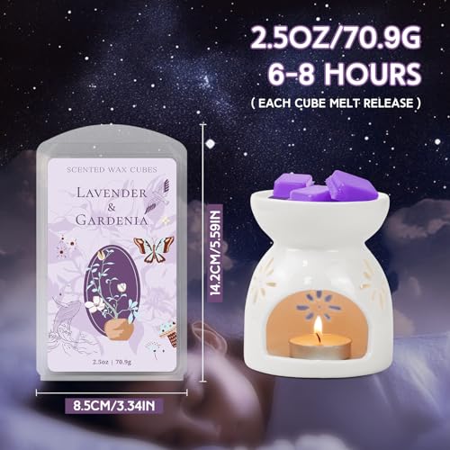 Lavender Scented Soy Wax Melts for Sleep, Long-Lasting Fragrance 4-Pack