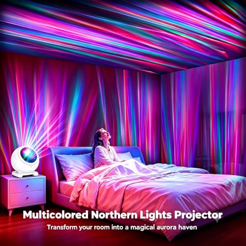 Northern Lights Galaxy Projector - LED Aurora Night Light with Remote
