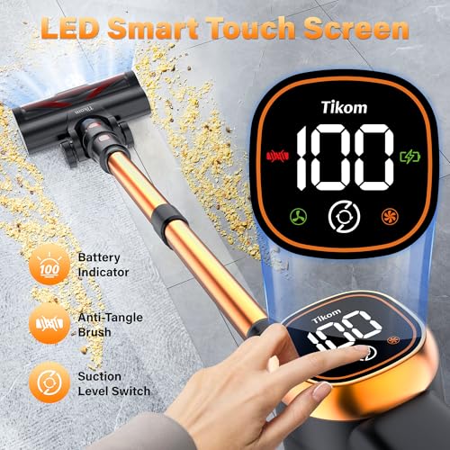 Tikom V500 Cordless Stick Vacuum Cleaner, 40Kpa 450W Lightweight Handheld