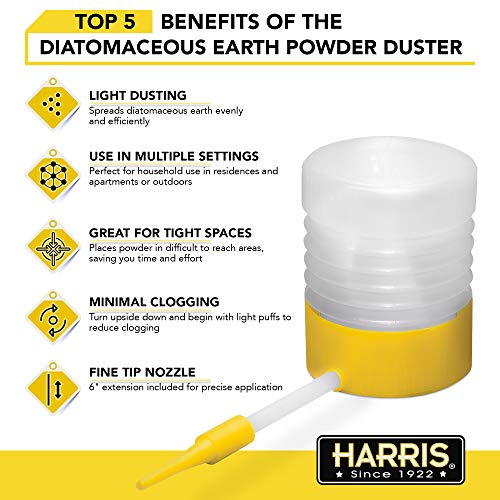 Diatomaceous Earth Powder Duster with 6-Inch Extension Nozzle