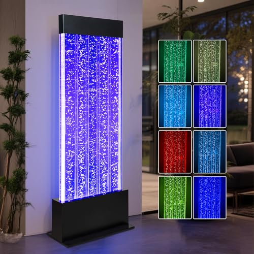 47-Inch LED Bubble Wall Water Fountain with App & Remote Control