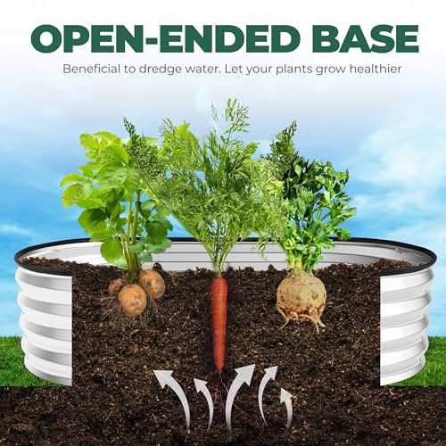 Utopia Home Galvanized Raised Garden Bed Kit 4x2x1ft, Planter Box Raised Garden Beds Outdoor, Easy Assembly Metal Raised Bed for Gardening Vegetables, Fruits, Flowers - Pack of 01 - Silver